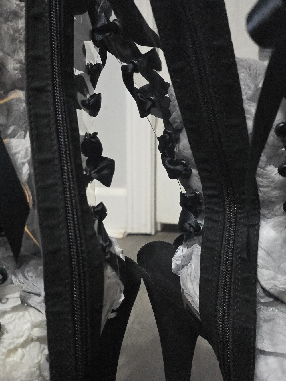 Clear Lace-Up Platform Heels in Black - Women's Fashion Boots - Picture 6 of 6